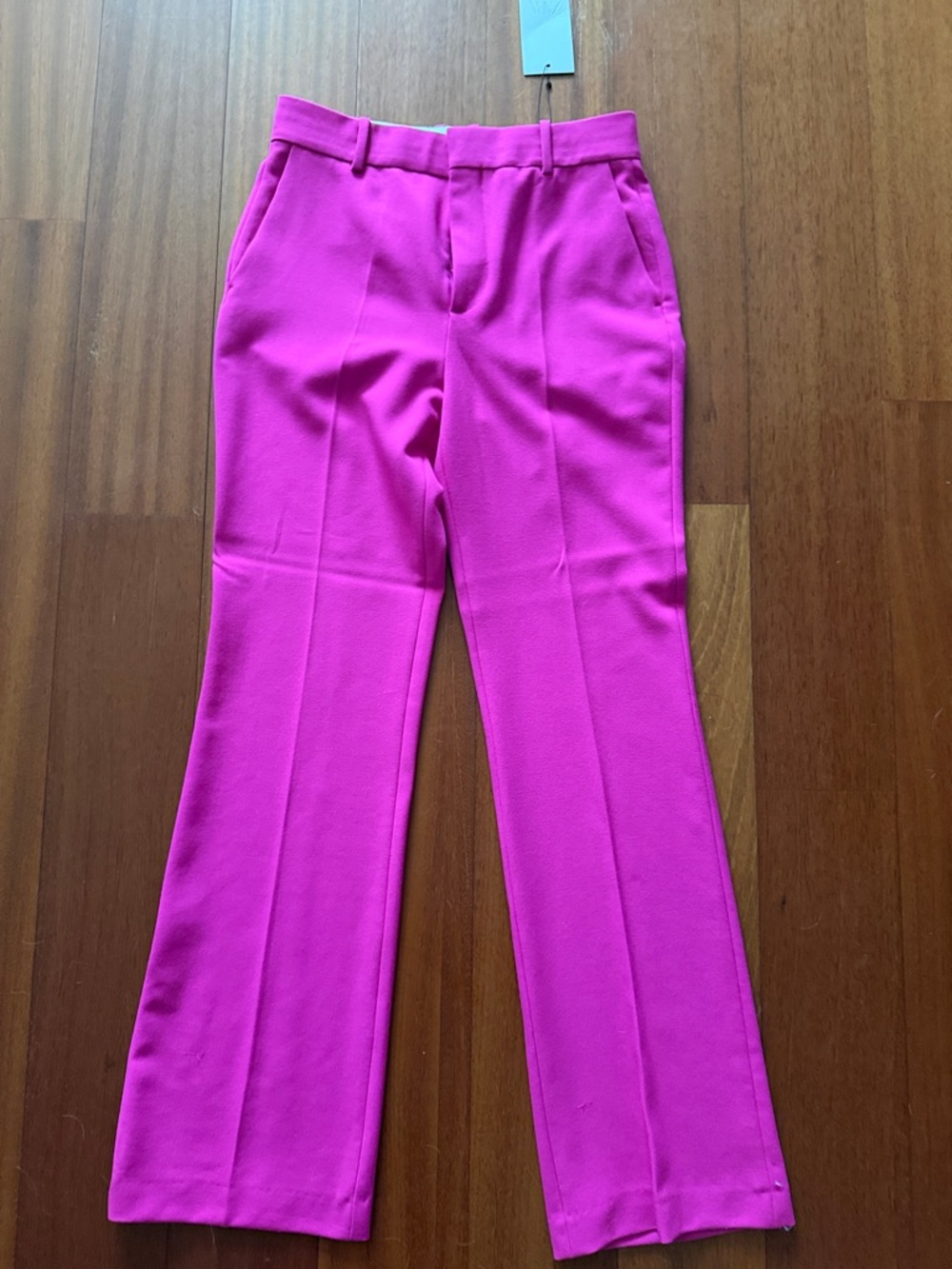 Zara Hot Pink Straight-Leg Pants size M NWT